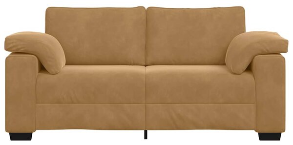 Barna bársony loveseat kanapé 180x77x82 cm