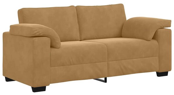 Barna bársony loveseat kanapé 180x77x82 cm