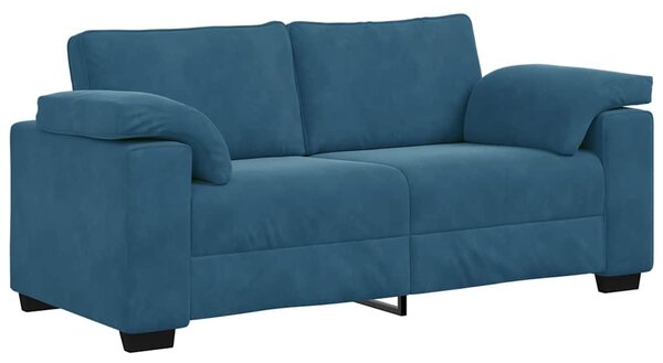 Kék bársony loveseat kanapé 180x77x82 cm