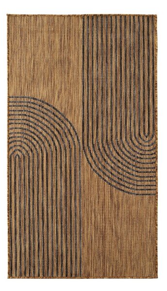 Fekete-barna kültéri-beltéri szőnyeg 80x150 cm Mira 1453 – Ayyildiz Carpets