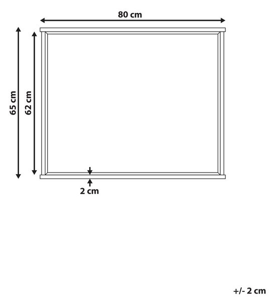 Falitükör ROSELL 80 cm 65 cm Világosbarna