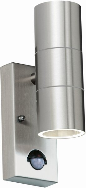 Endon modern kültéri fali lámpa canon pir polírozott rozsdamentes acél átlátszó endel-40062 IP44