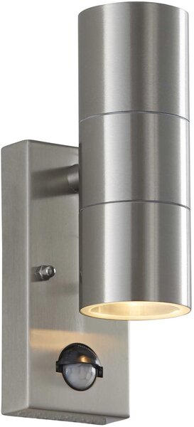 Endon modern kültéri fali lámpa canon pir polírozott rozsdamentes acél átlátszó endel-40062 IP44