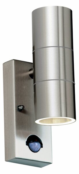 Endon modern kültéri fali lámpa canon pir polírozott rozsdamentes acél átlátszó endel-40062 IP44