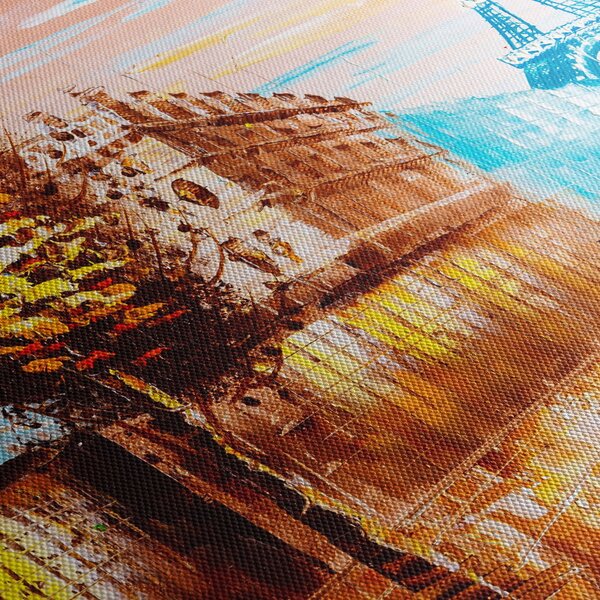 Kép - Esős idő és az Eiffel-torony (120x50 cm)