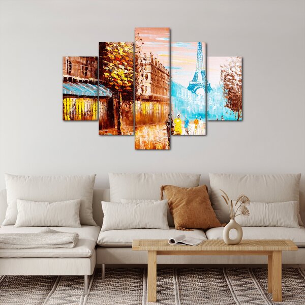 Kép - Esős idő és az Eiffel-torony (150x105 cm)