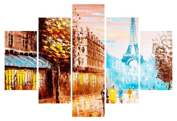 Kép - Esős idő és az Eiffel-torony (150x105 cm)