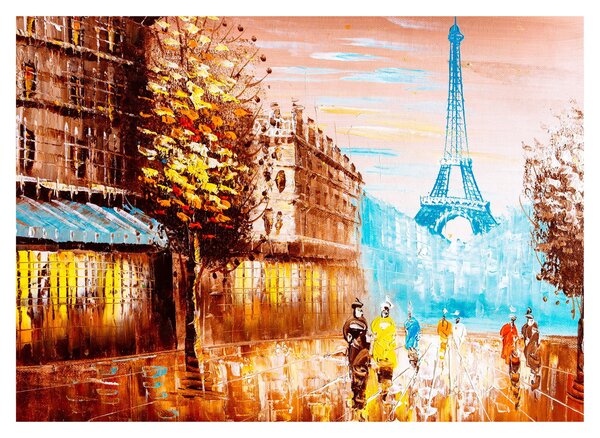 Kép - Esős idő és az Eiffel-torony (70x50 cm)