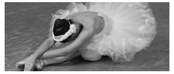 Kép - Balerina, fekete-fehér (120x50 cm)
