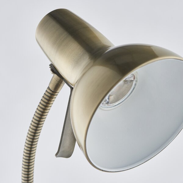 Endon modern állólámpa amalfi antik sárgaréz fehér end76605