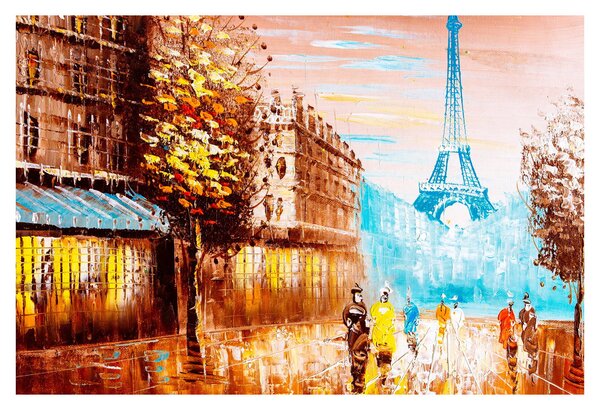 Kép - Esős idő és az Eiffel-torony (90x60 cm)
