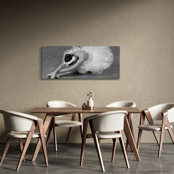 Kép - Balerina, fekete-fehér (120x50 cm)