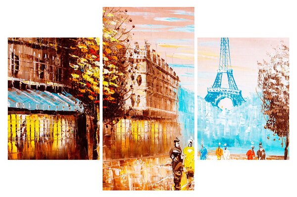 Kép - Esős idő és az Eiffel-torony (90x60 cm)