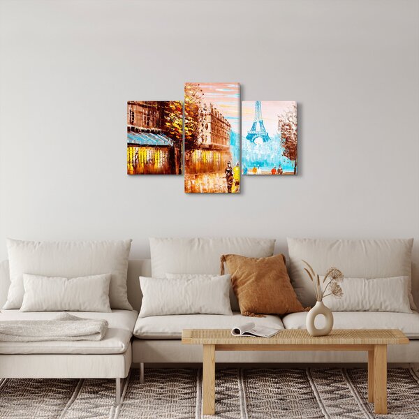 Kép - Esős idő és az Eiffel-torony (90x60 cm)