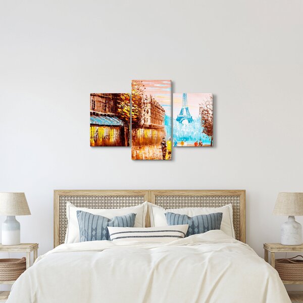 Kép - Esős idő és az Eiffel-torony (90x60 cm)