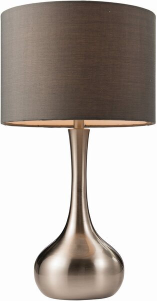 Endon glamour modern asztali lámpa piccadilly szatén nikkel szürke end61192