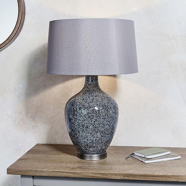 Endon glamour modern asztali lámpa ilsa sötét szürke menta nikkel end79842