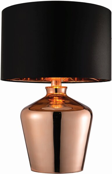 Endon glamour modern asztali lámpa waldorf fekete réz end61149