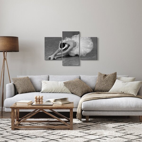 Kép - Balerina, fekete-fehér (90x60 cm)