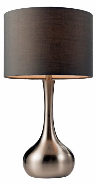 Endon glamour modern asztali lámpa piccadilly szatén nikkel szürke end61192