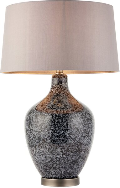 Endon glamour modern asztali lámpa ilsa sötét szürke menta nikkel end79842