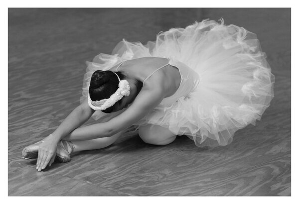 Kép - Balerina, fekete-fehér (90x60 cm)