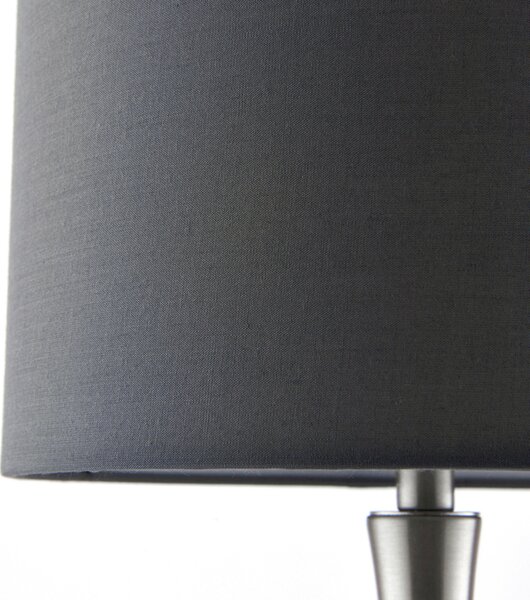 Endon glamour modern asztali lámpa piccadilly szatén nikkel szürke end61192