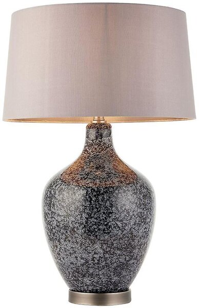 Endon glamour modern asztali lámpa ilsa sötét szürke menta nikkel end79842