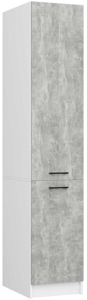 OLIVIA S 40/205 cm konyhaszekrény – fehér / beton