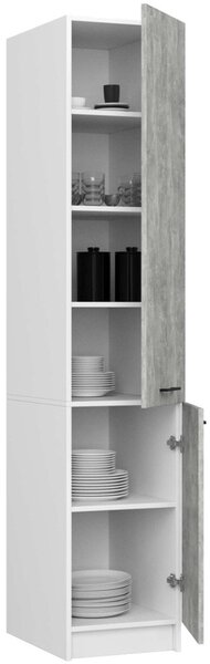 OLIVIA S 40/205 cm konyhaszekrény – fehér / beton