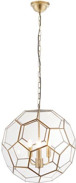Endon glamour modern függeszték miele antik sárgaréz átlátszó end73560