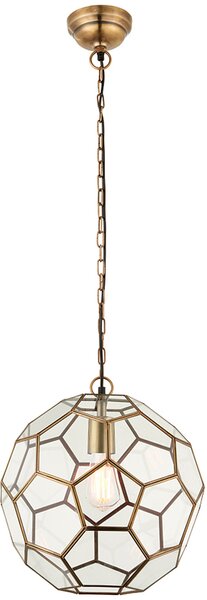 Endon glamour modern függeszték miele antik sárgaréz átlátszó end69784
