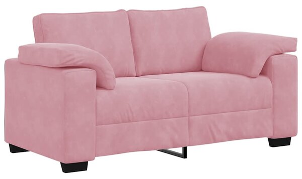 Rózsaszín bársony loveseat kanapé 160x77x82 cm