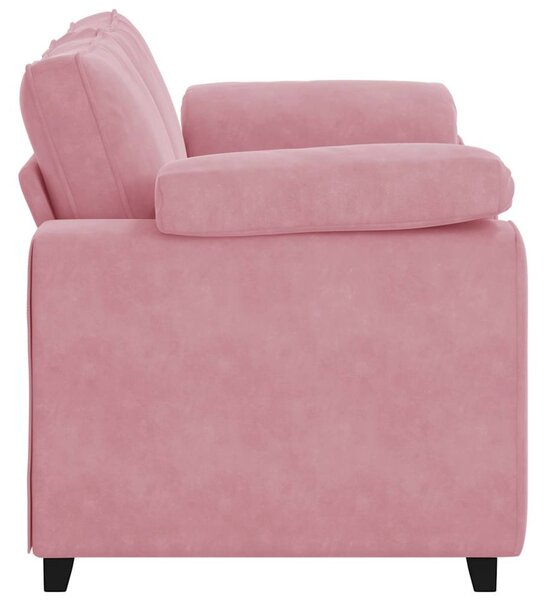 Rózsaszín bársony loveseat kanapé 160x77x82 cm