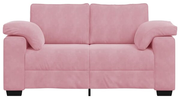 Rózsaszín bársony loveseat kanapé 160x77x82 cm