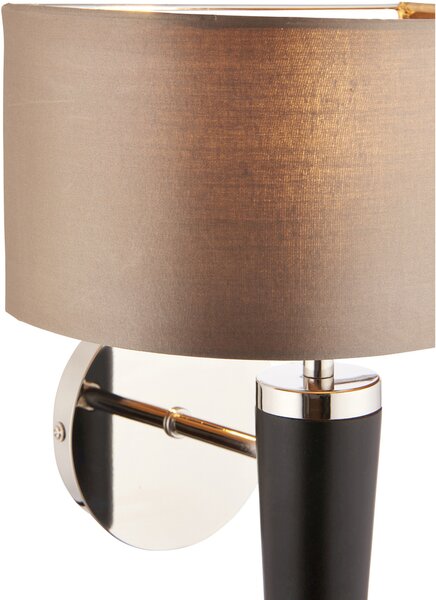 Endon modern fali lámpa corvina barna sötét fa fényes nikkel endcorvina-1wb