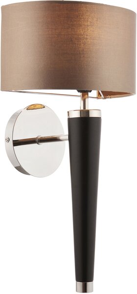 Endon modern fali lámpa corvina barna sötét fa fényes nikkel endcorvina-1wb