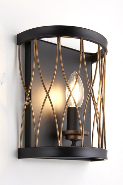 Endon vintage fali lámpa heston barna matt fekete end61499