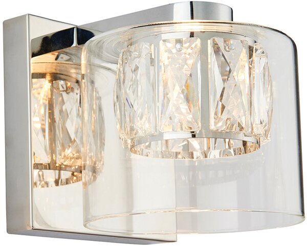 Endon glamour modern fali lámpa verina króm átlátszó end76521