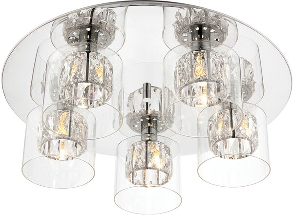 Endon glamour modern mennyezeti lámpa verina króm átlátszó end76517