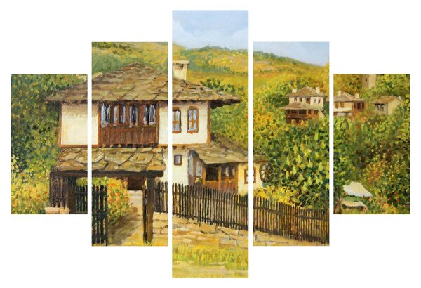 Kép - Házak nyáron (150x105 cm)