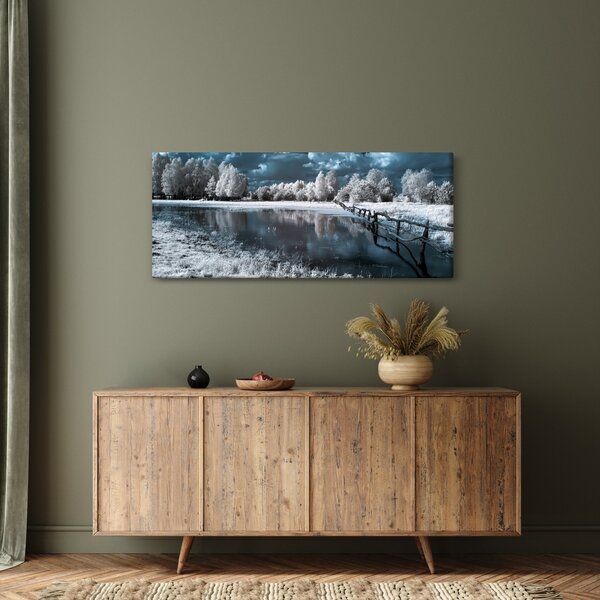 Kép - Fagyott táj (120x50 cm)
