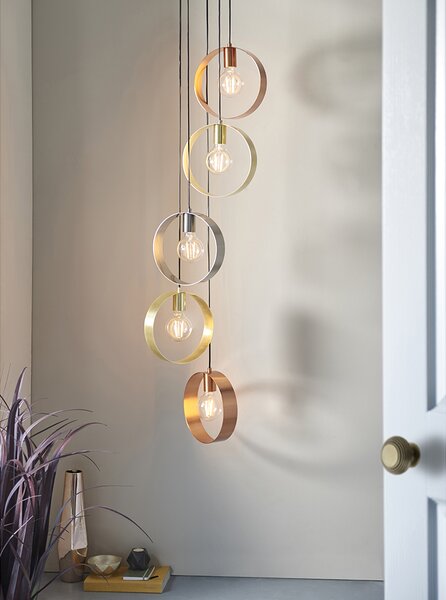 Endon modern függeszték hoop réz sárgaréz nikkel end81923