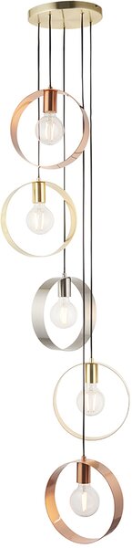 Endon modern függeszték hoop réz sárgaréz nikkel end81923