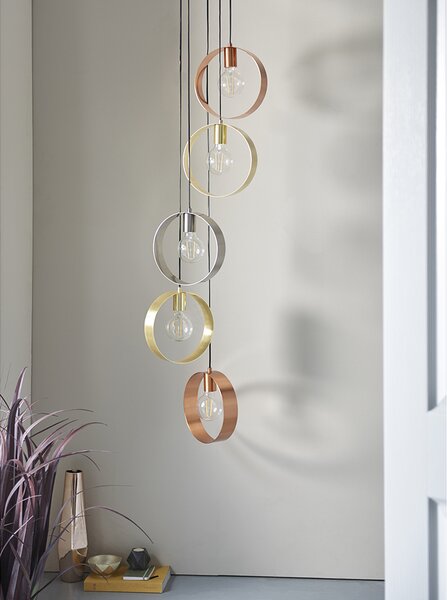 Endon modern függeszték hoop réz sárgaréz nikkel end81923