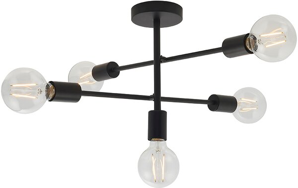 Endon modern vintage mennyezeti lámpa studio matt fekete end79502