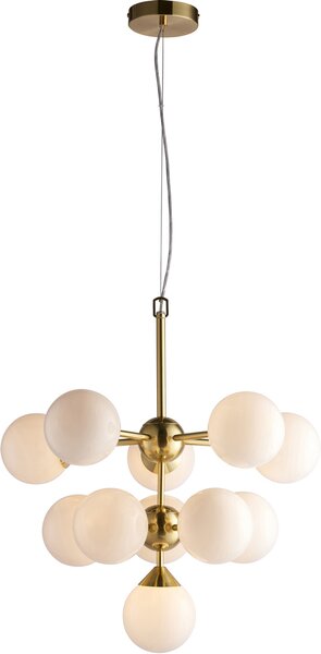 Endon glamour modern függeszték oscar fehér szálcsiszolt réz end76500