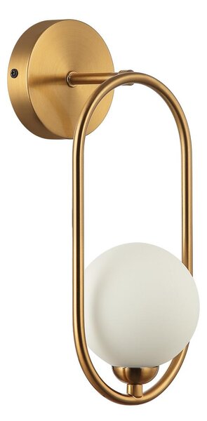 Italux modern fali lámpa lupus antik sárgaréz fehér itxwl-3965-1-bro