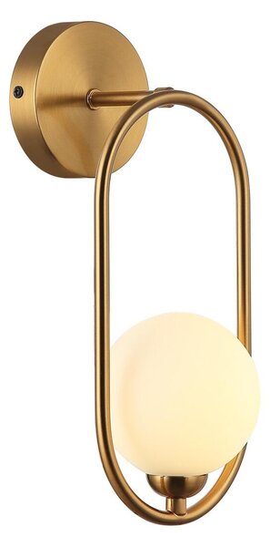 Italux modern fali lámpa lupus antik sárgaréz fehér itxwl-3965-1-bro