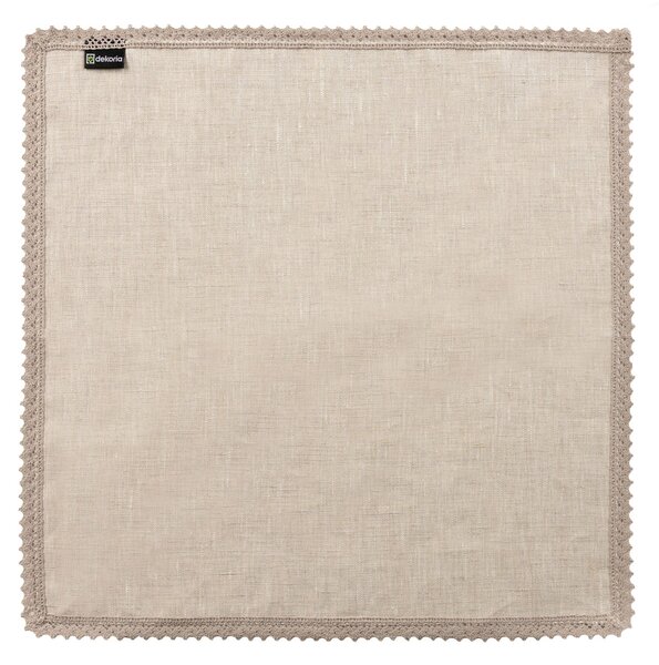 Csipkés szalvéta – 1 db (48 × 48 cm) termék színe bézs szövet áttetsző, fonott, lenvászon